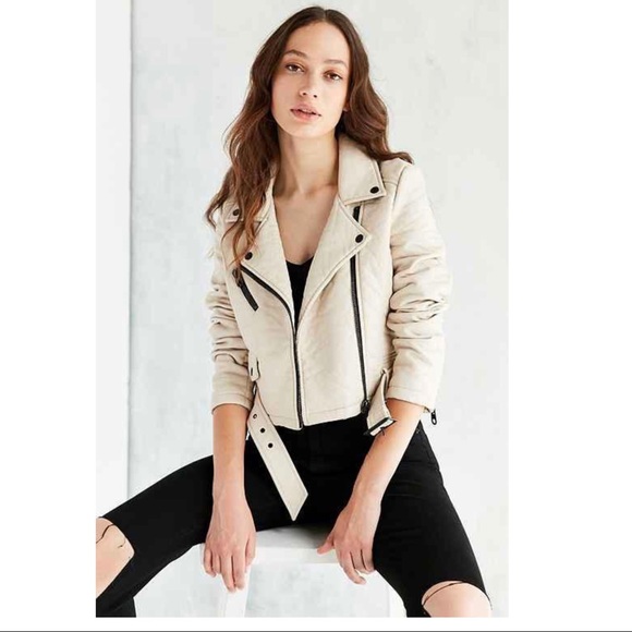 members only vegan leather jacket